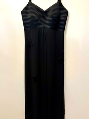 Elegant Black Slip Maxi Dress